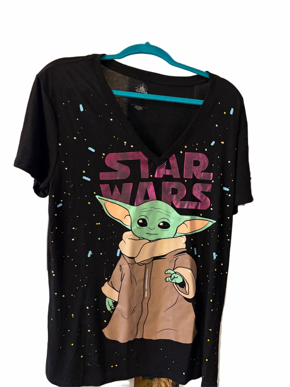 Disney the child Baby Yoda Star Wars the Mandalorian black T 2XL